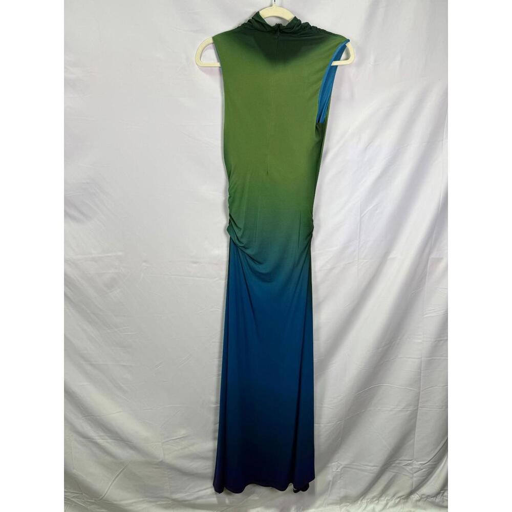SIMKHAI Blue & Green Aldina Midi Dress Size S - Picture 4 of 5